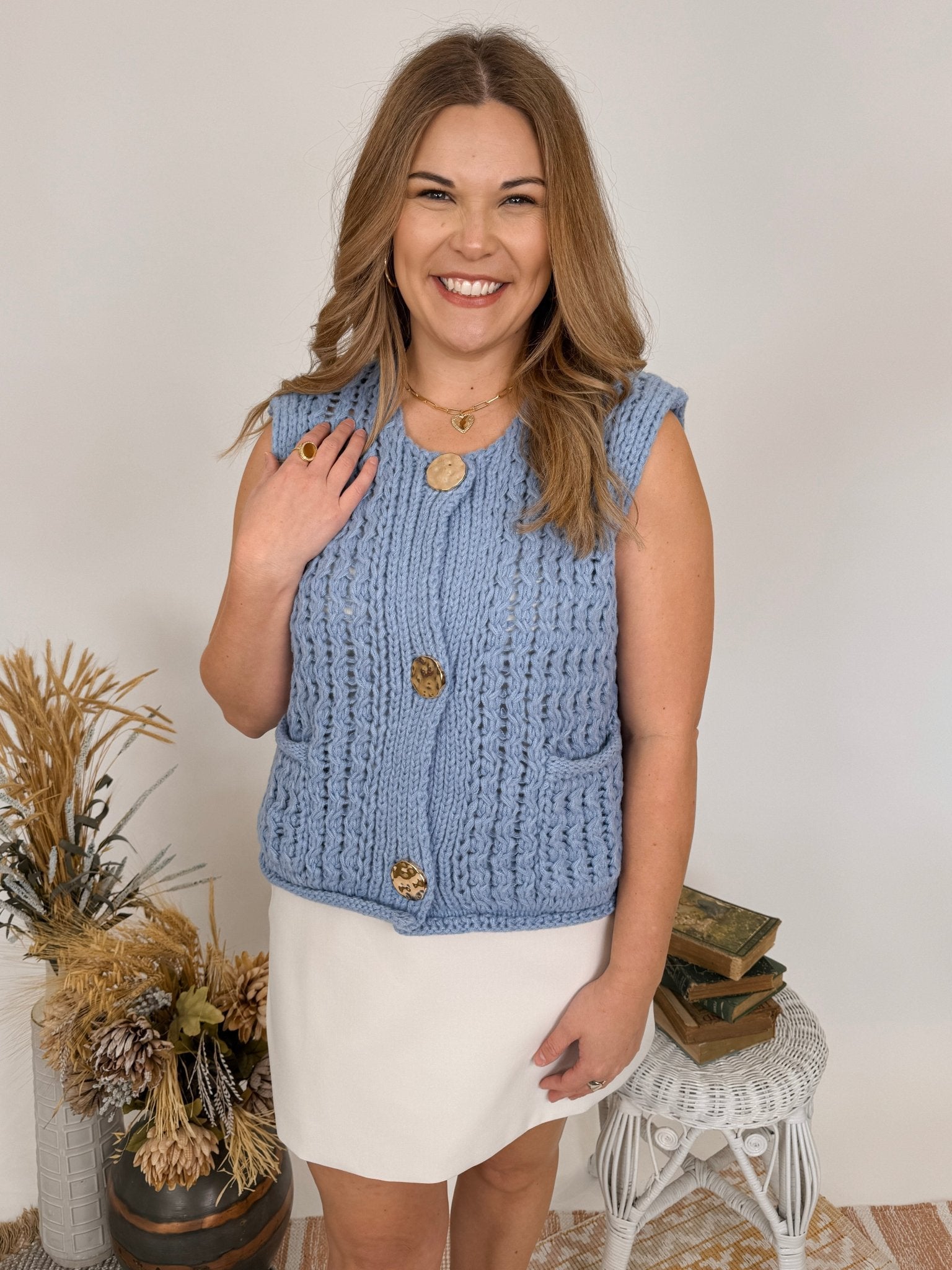 It's Time Chunky Knit Vest - PAPER DOLL