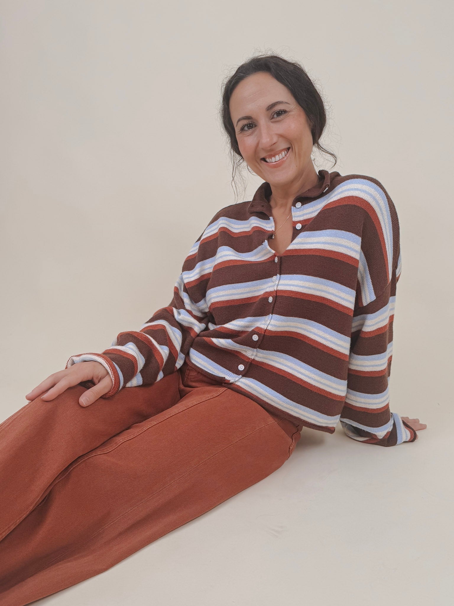 Meg Striped Cardigan - PAPER DOLL