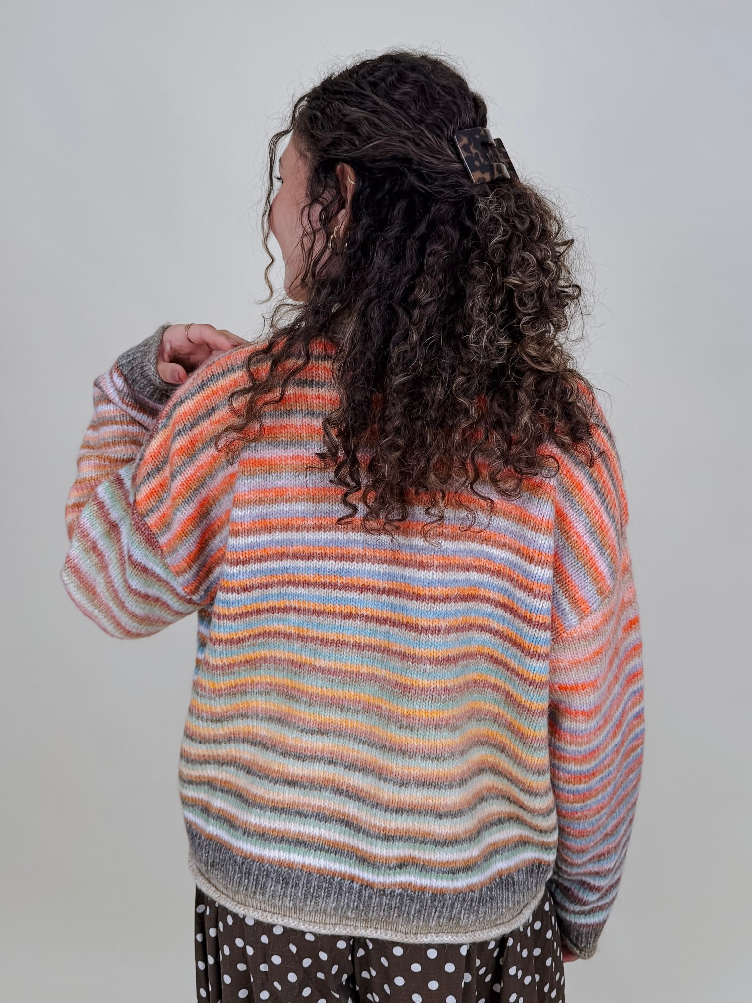 Poppy Rainbow Stripe Cardigan - PAPER DOLL