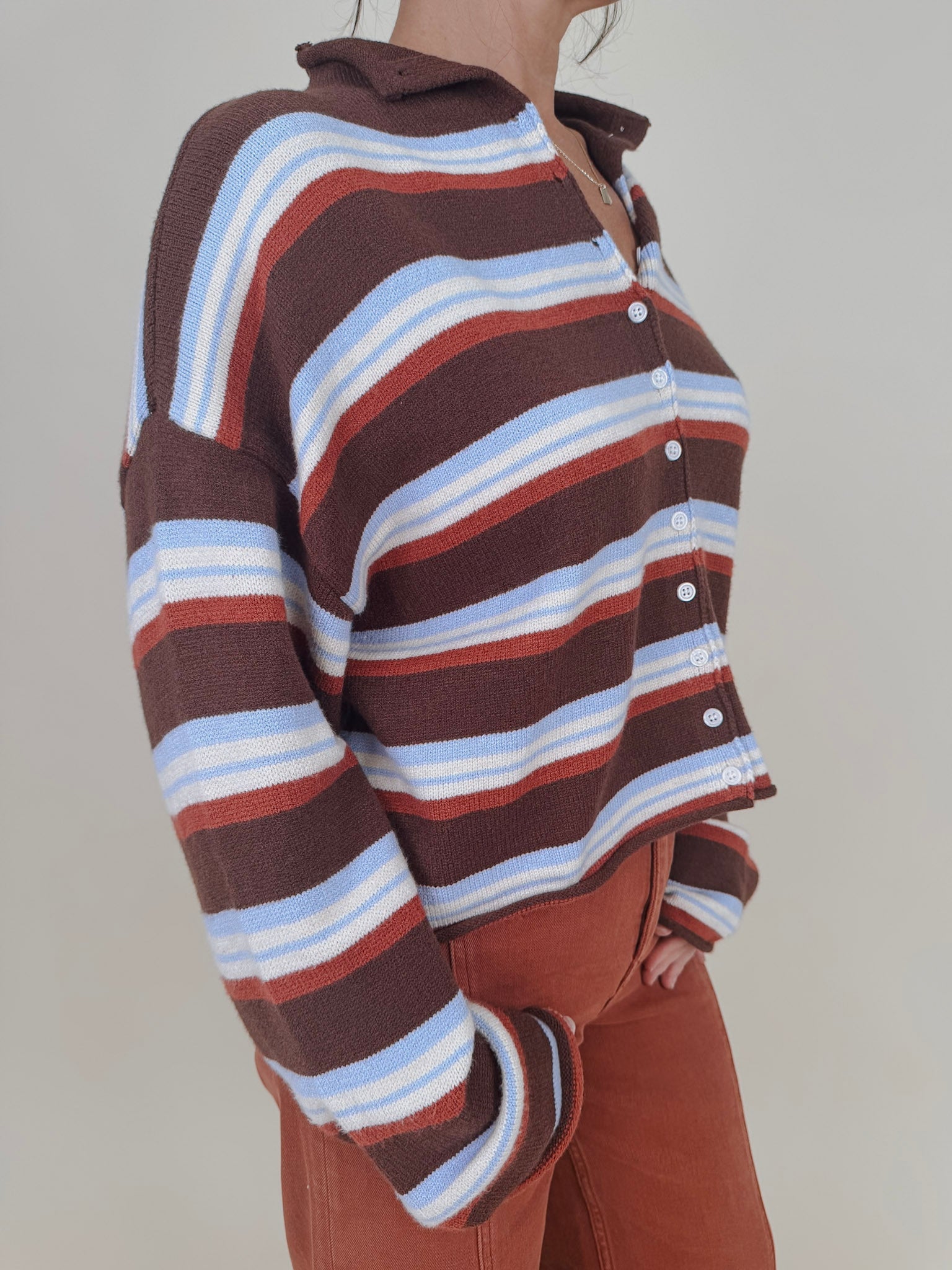 Meg Striped Cardigan - PAPER DOLL