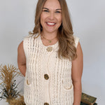 It's Time Chunky Knit Vest - PAPER DOLL