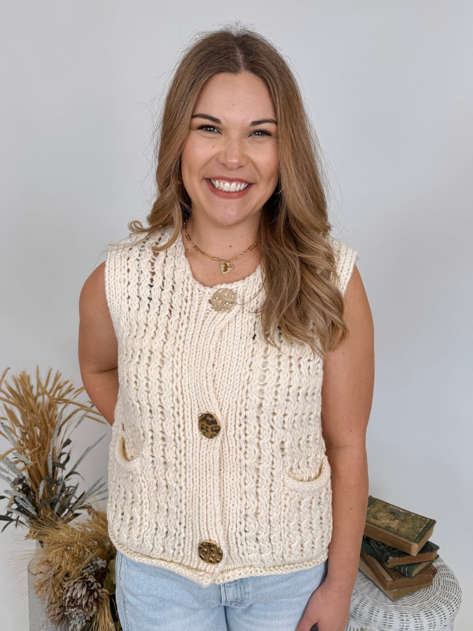 It's Time Chunky Knit Vest - PAPER DOLL