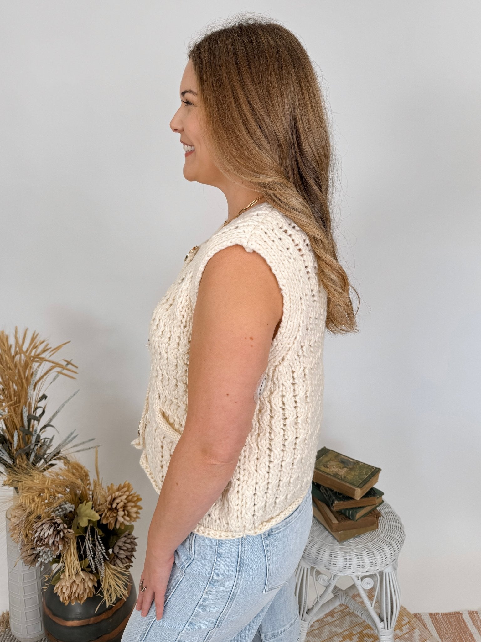 It's Time Chunky Knit Vest - PAPER DOLL