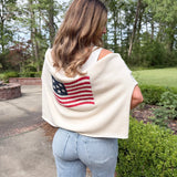 American Flag Graphic Sweater - PAPER DOLL