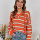 Up In The Air Striped Sweater - PAPER DOLL
