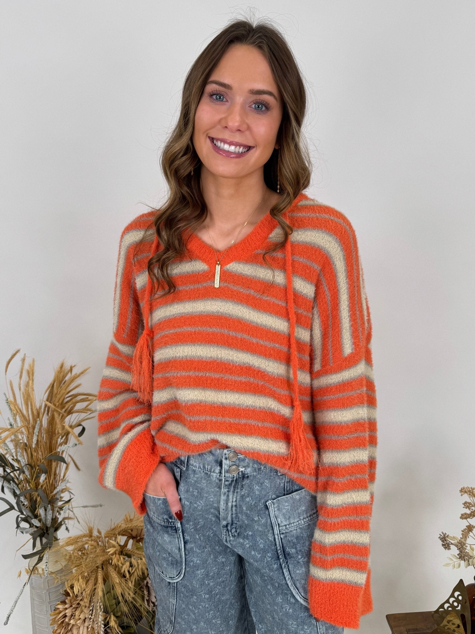 Up In The Air Striped Sweater - PAPER DOLL
