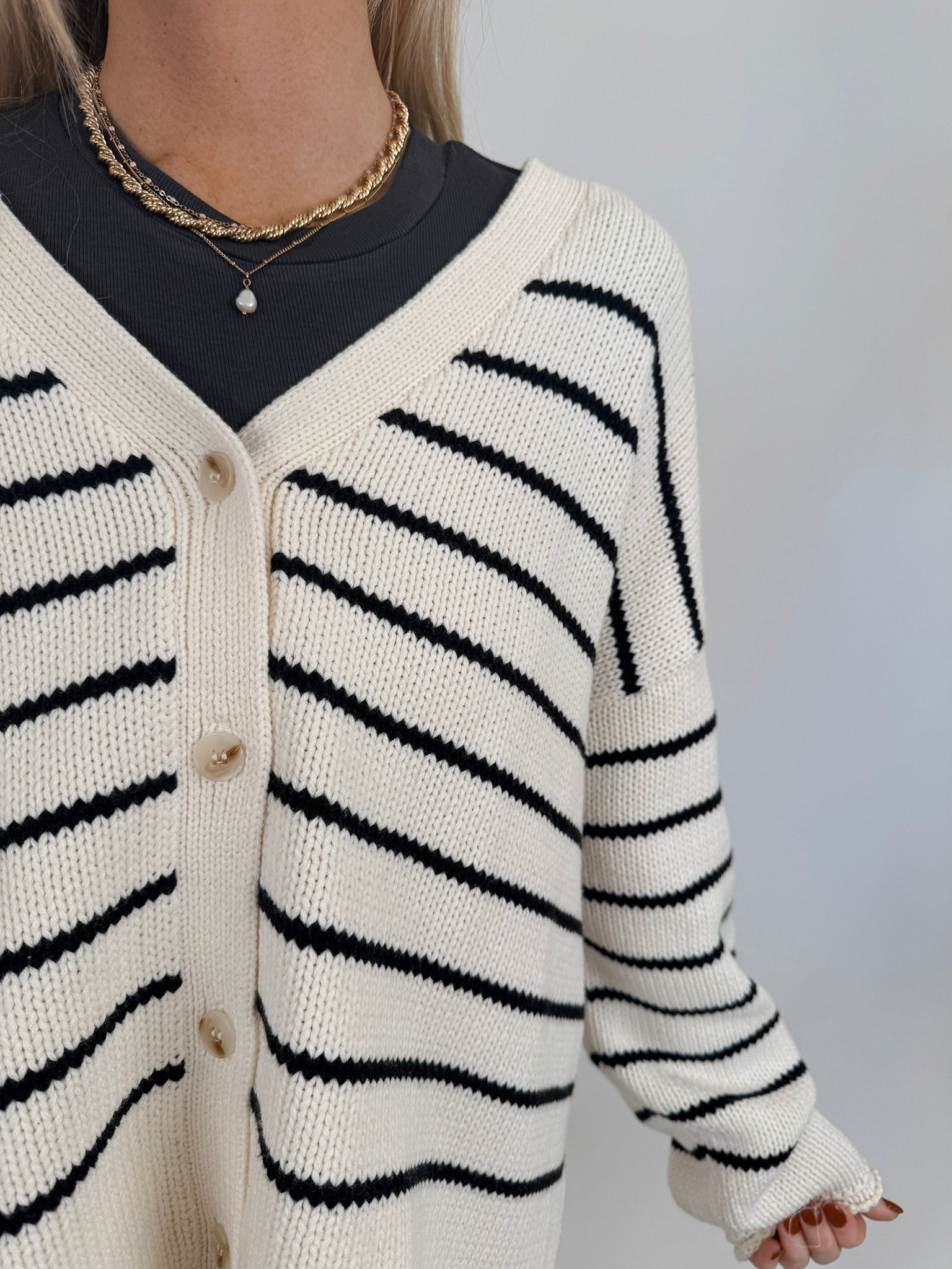 Just the Beginning Striped Cardigan - PAPER DOLL