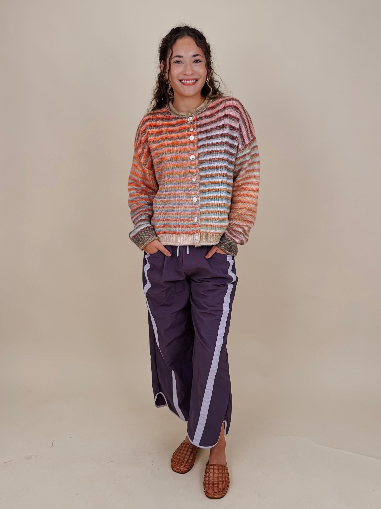 Poppy Rainbow Stripe Cardigan - PAPER DOLL