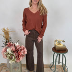 Alicia V - Neck Sweater - PAPER DOLL