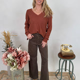 Alicia V - Neck Sweater - PAPER DOLL