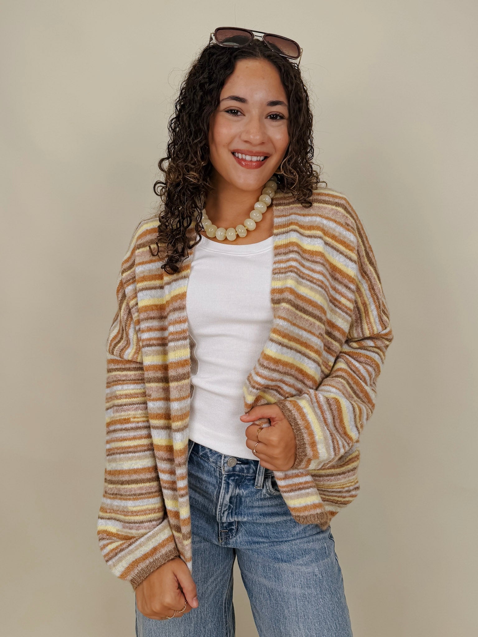 Jackson Striped Cardigan - PAPER DOLL