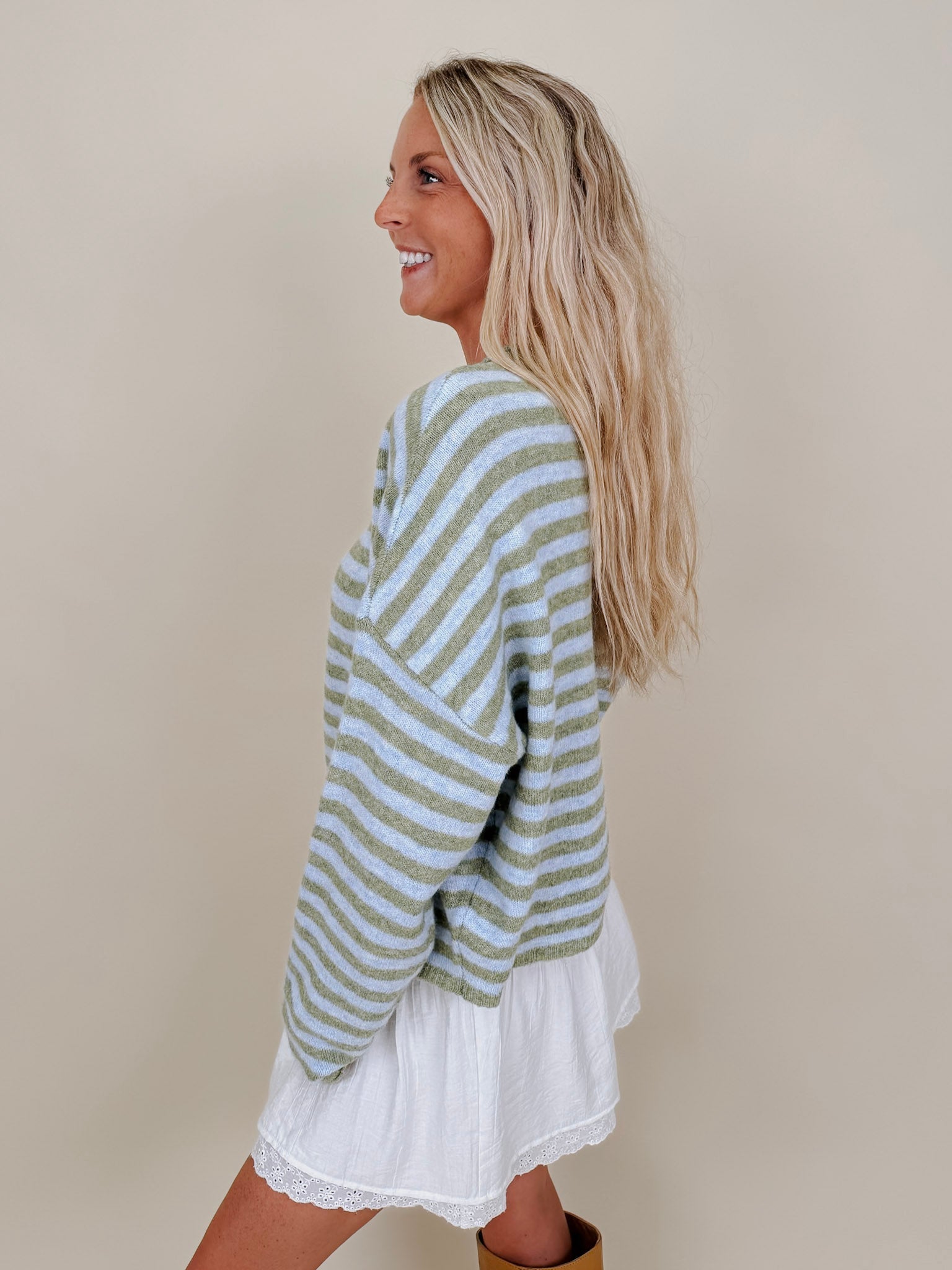 Jesslia Striped Cardigan - PAPER DOLL