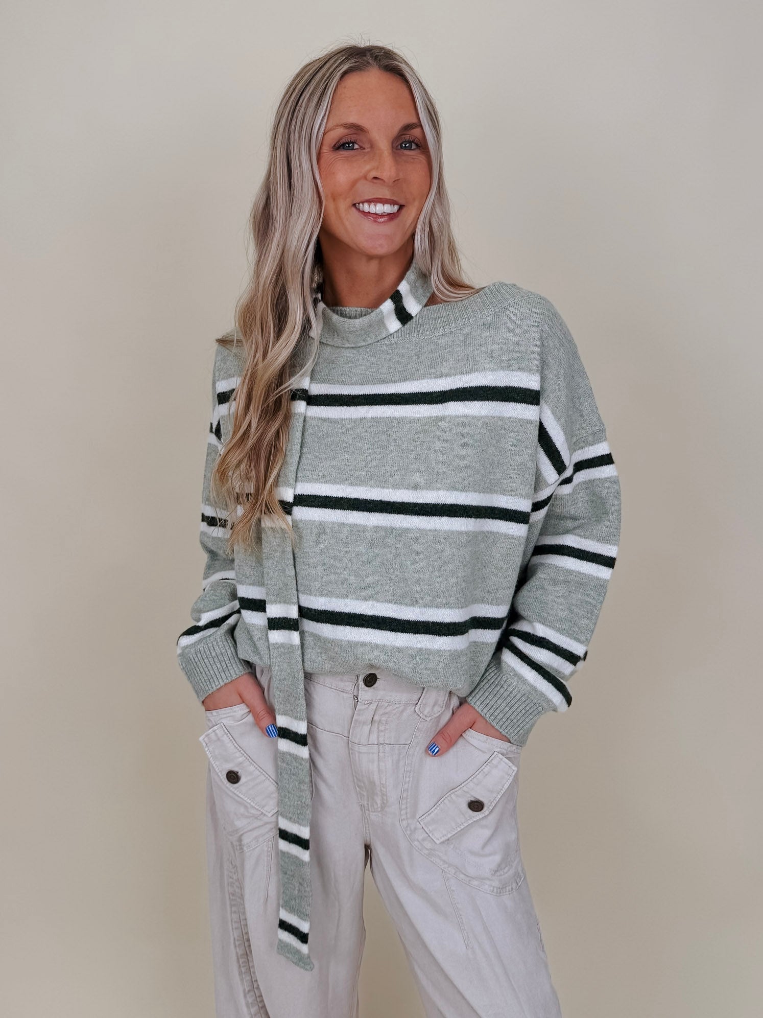 Birdie Boat Neck Sweater - PAPER DOLL
