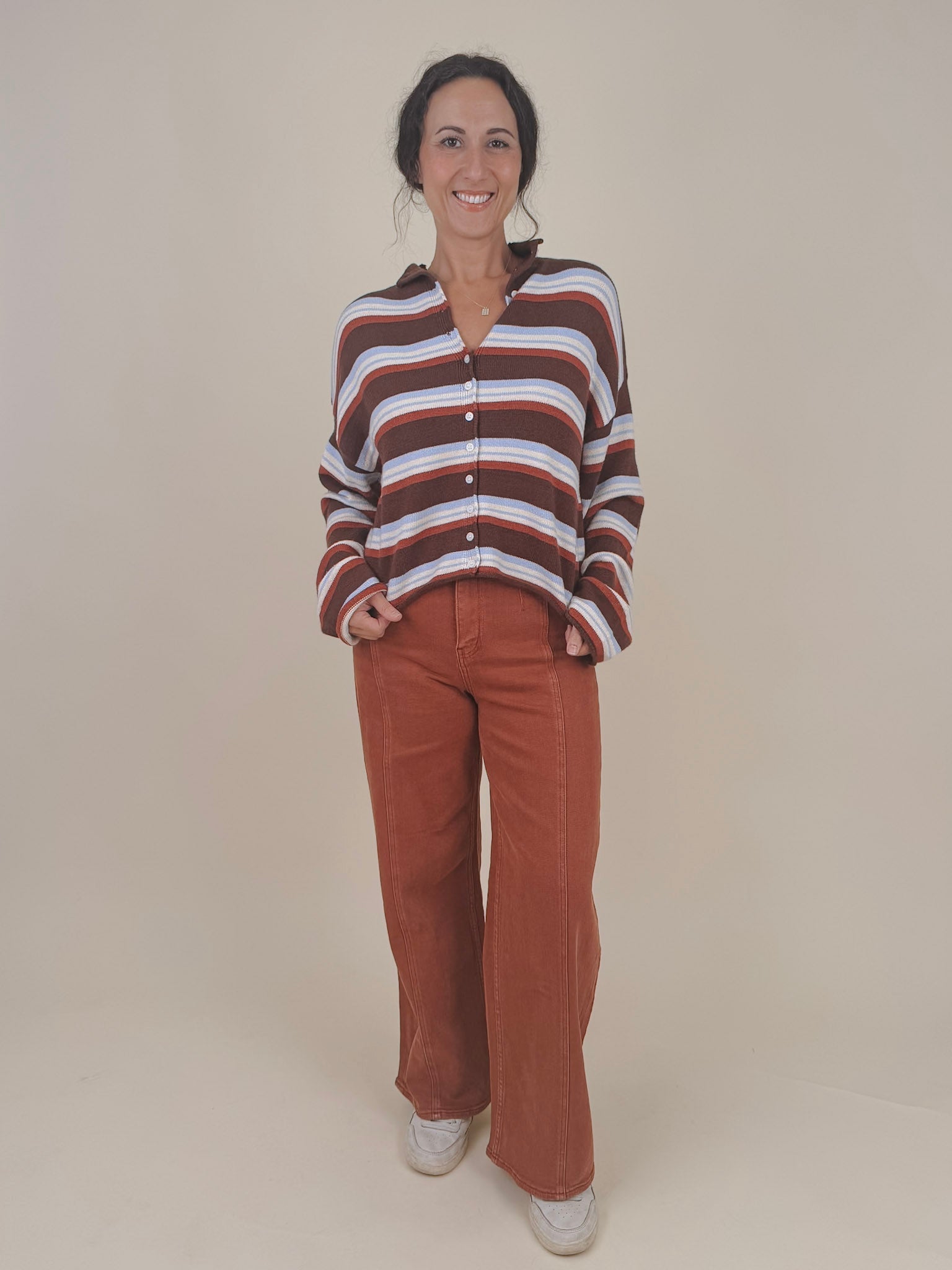 Meg Striped Cardigan - PAPER DOLL