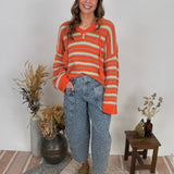Up In The Air Striped Sweater - PAPER DOLL