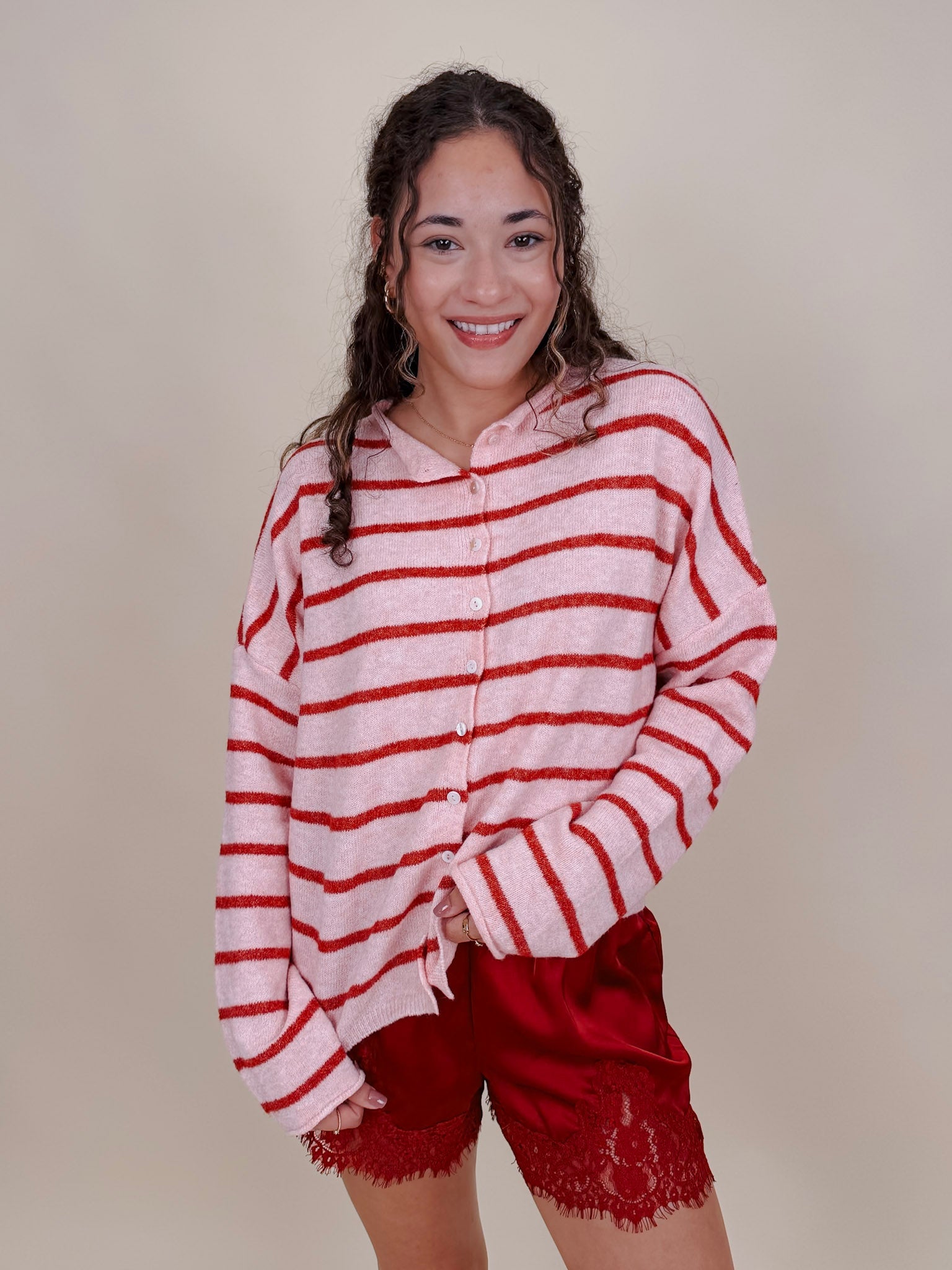 Candy Colada Striped Cardigan - PAPER DOLL