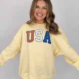 USA Pattern Graphic Sweatshirt - PAPER DOLL