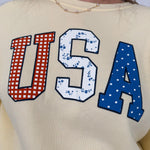 USA Pattern Graphic Sweatshirt - PAPER DOLL