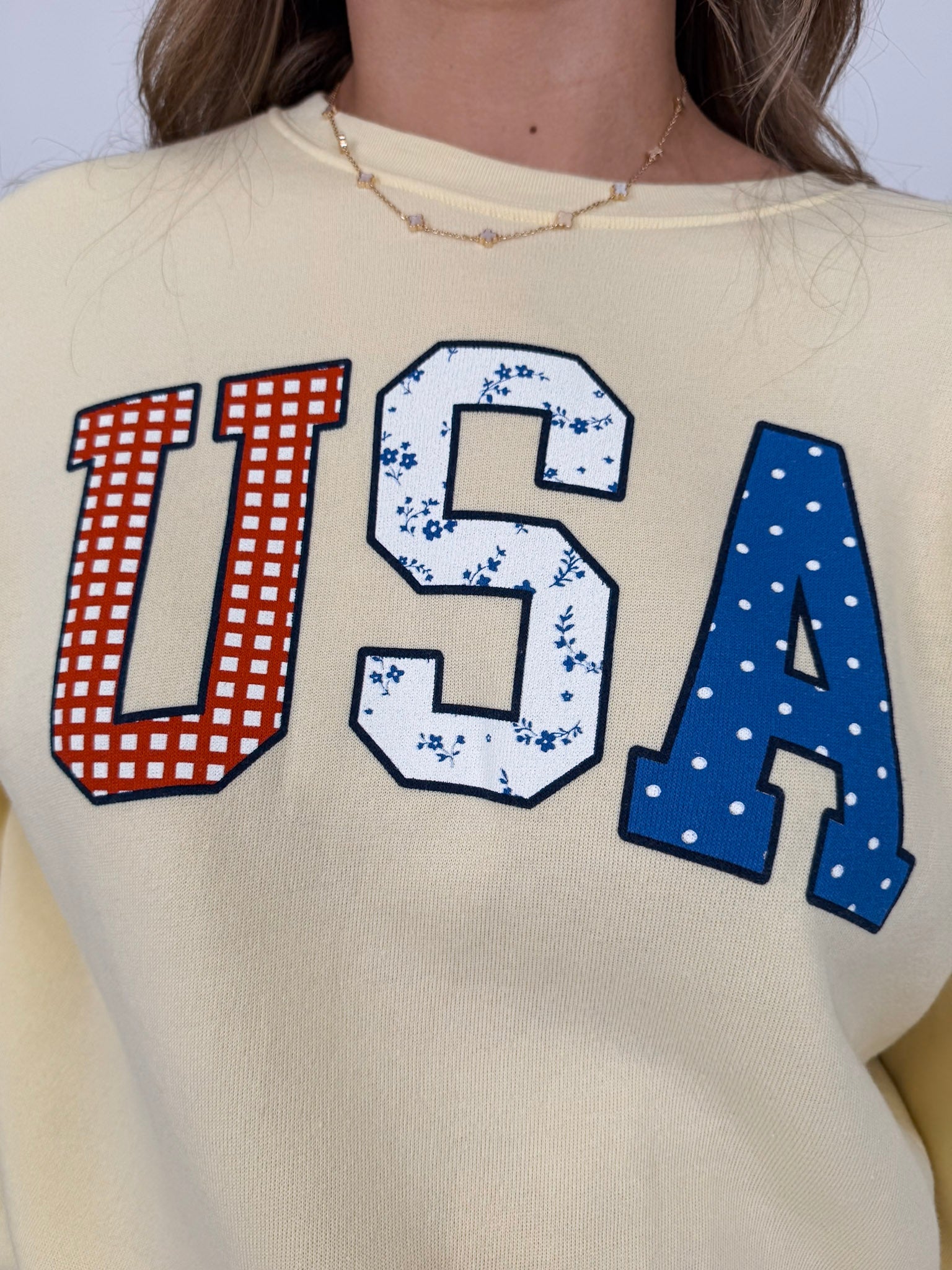 USA Pattern Graphic Sweatshirt - PAPER DOLL
