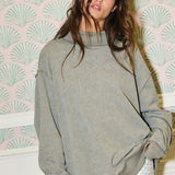 Make Amends Mock Neck Sweatshirt - PAPER DOLL