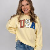 USA Pattern Graphic Sweatshirt - PAPER DOLL