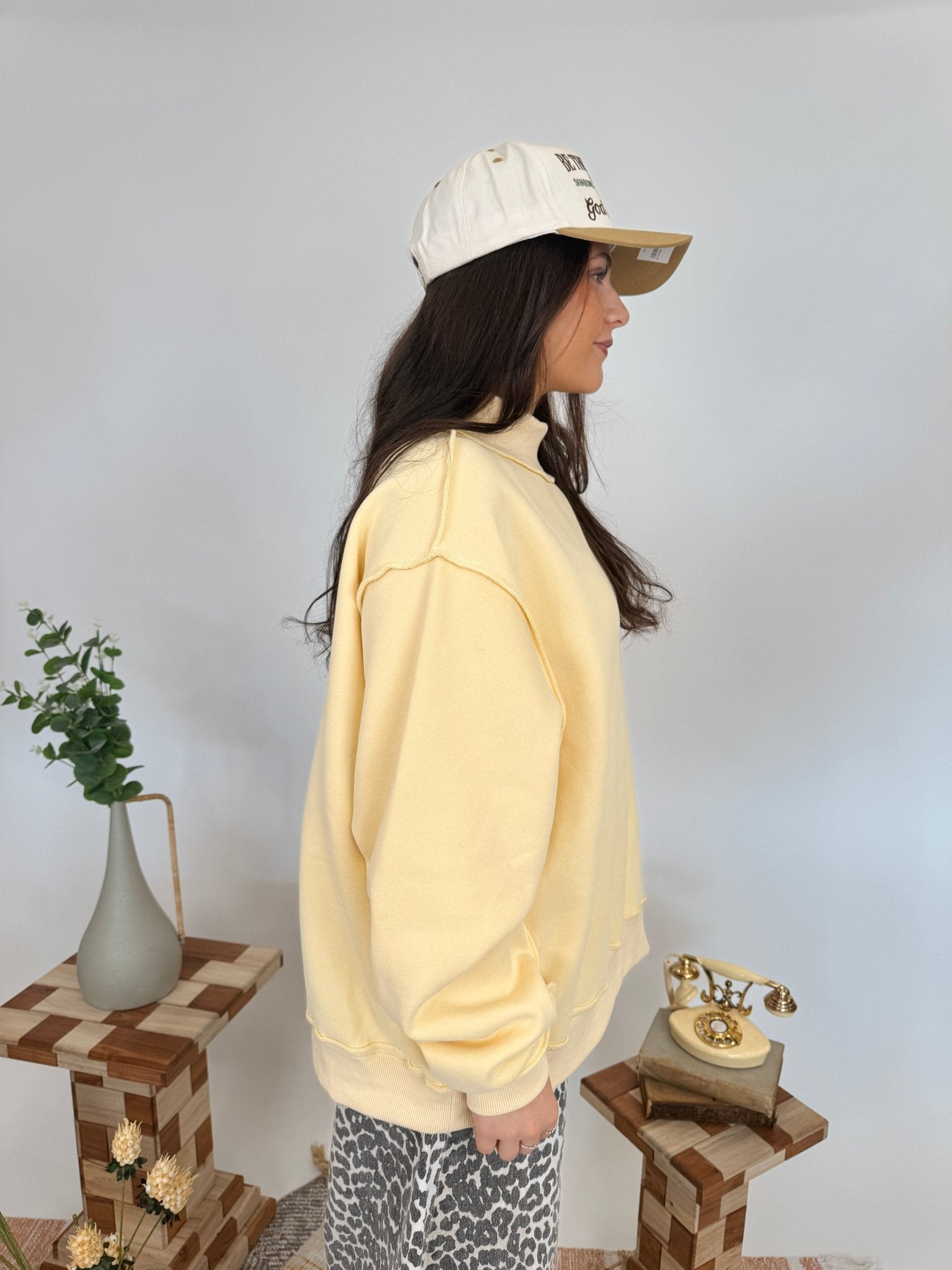 Make Amends Mock Neck Sweatshirt - PAPER DOLL