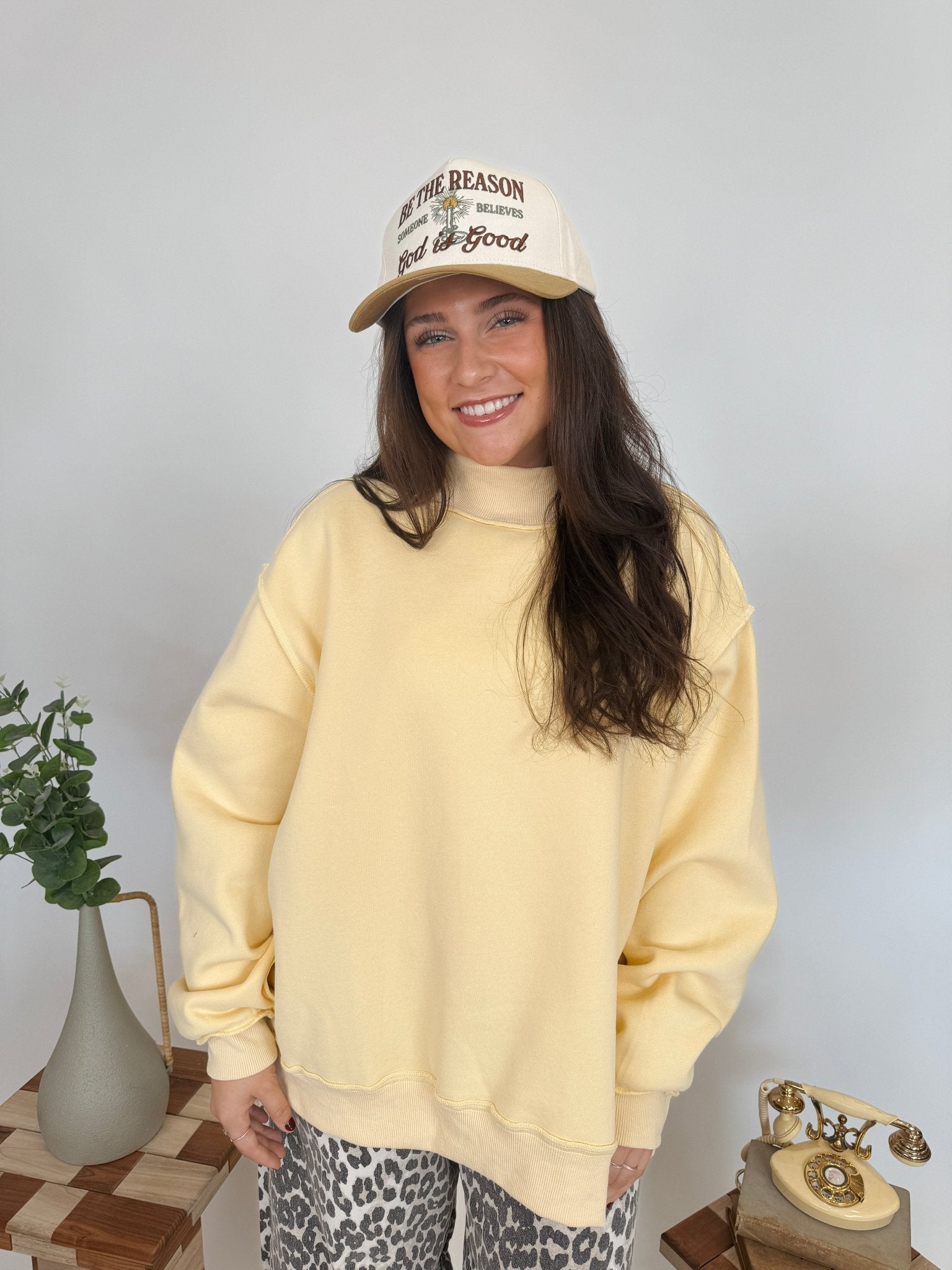 Make Amends Mock Neck Sweatshirt - PAPER DOLL