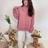 Make Amends Mock Neck Sweatshirt - PAPER DOLL