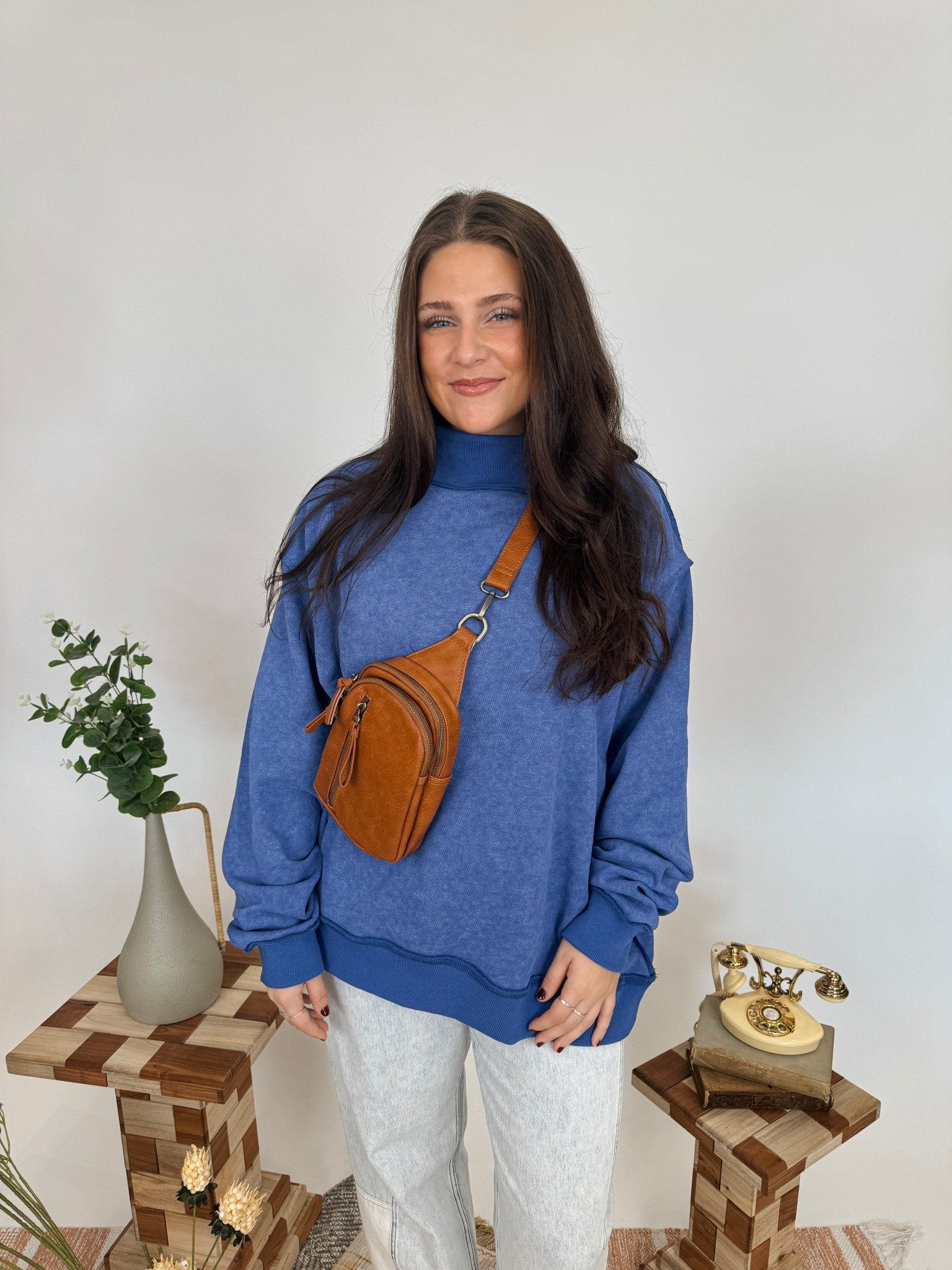 Make Amends Mock Neck Sweatshirt - PAPER DOLL