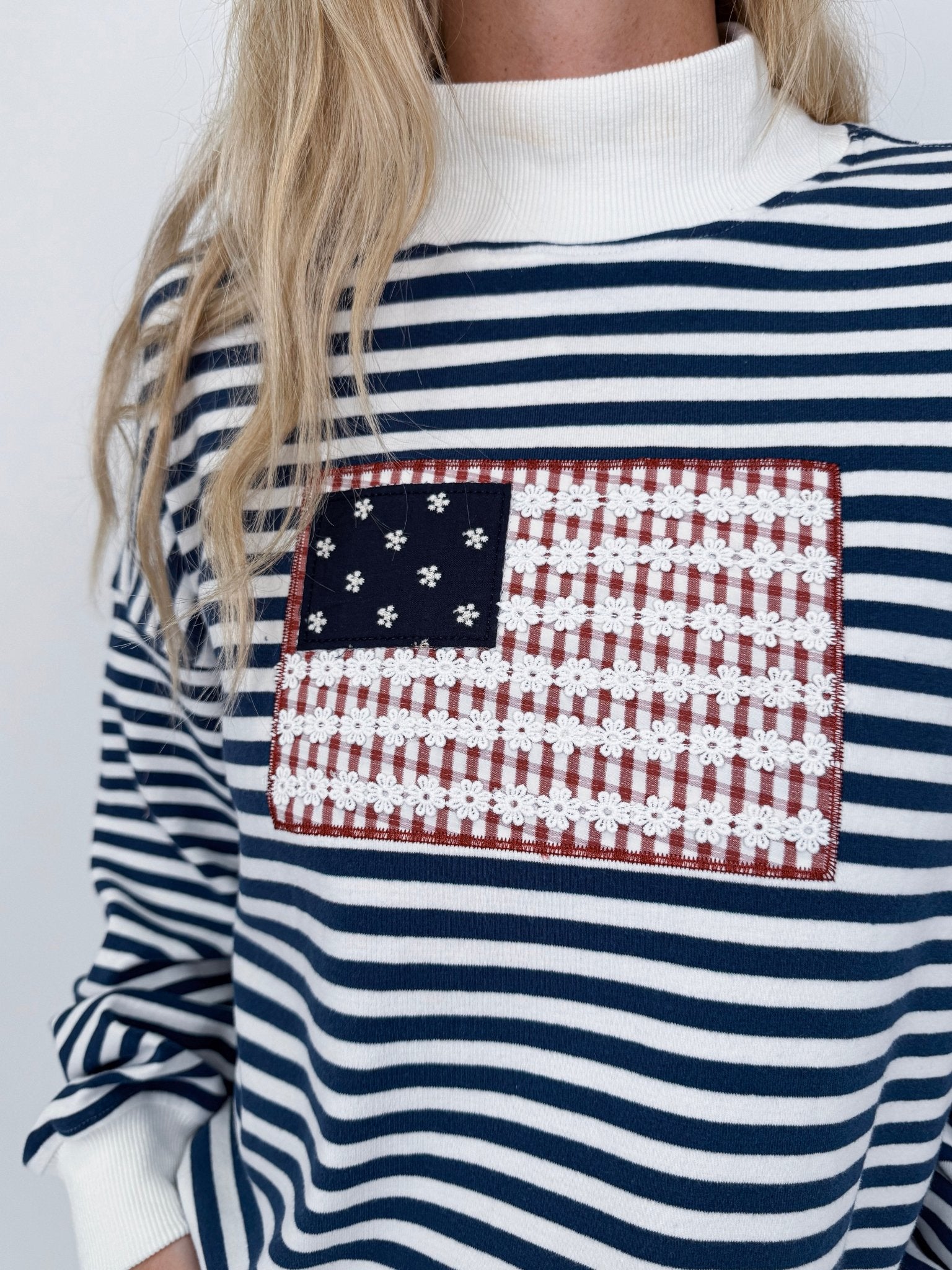 American Flag Floral Sweatshirt - PAPER DOLL