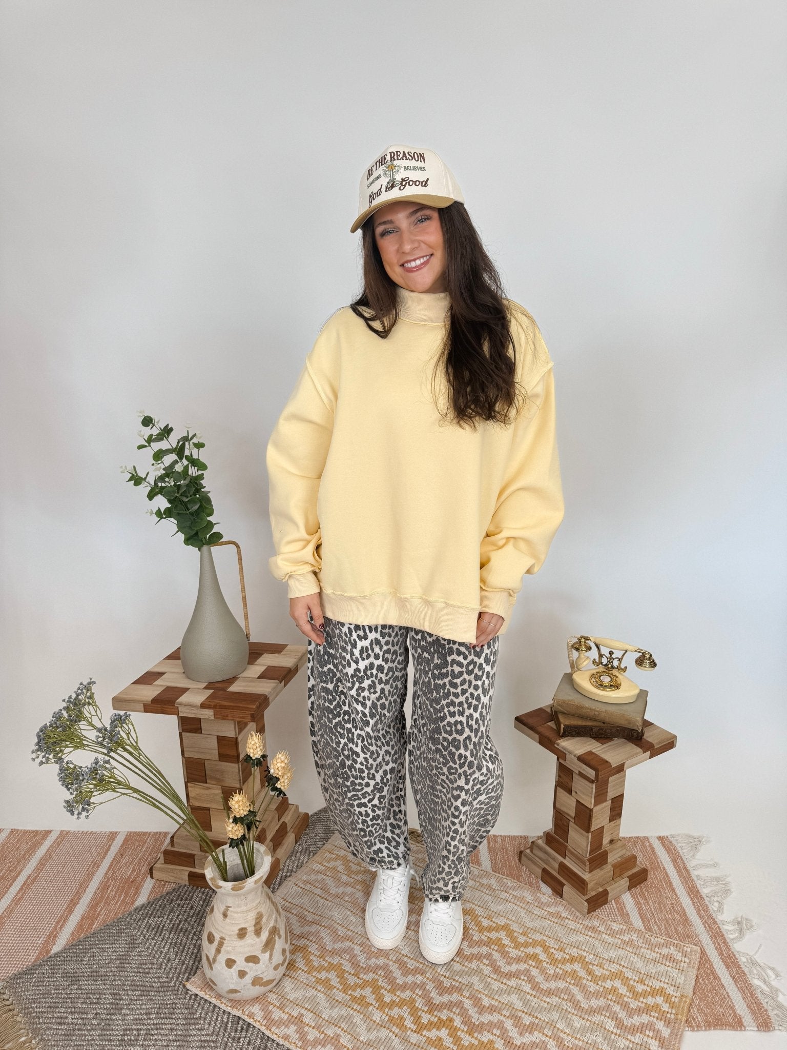 Make Amends Mock Neck Sweatshirt - PAPER DOLL