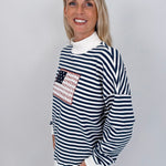 American Flag Floral Sweatshirt - PAPER DOLL