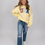 USA Pattern Graphic Sweatshirt - PAPER DOLL