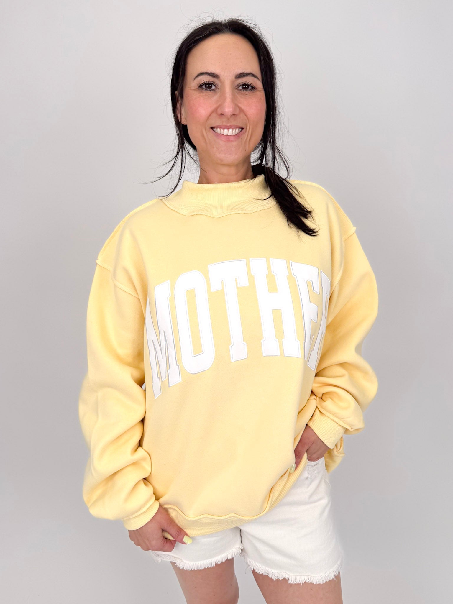 "Mother" Embroidered Sweatshirt - PAPER DOLL
