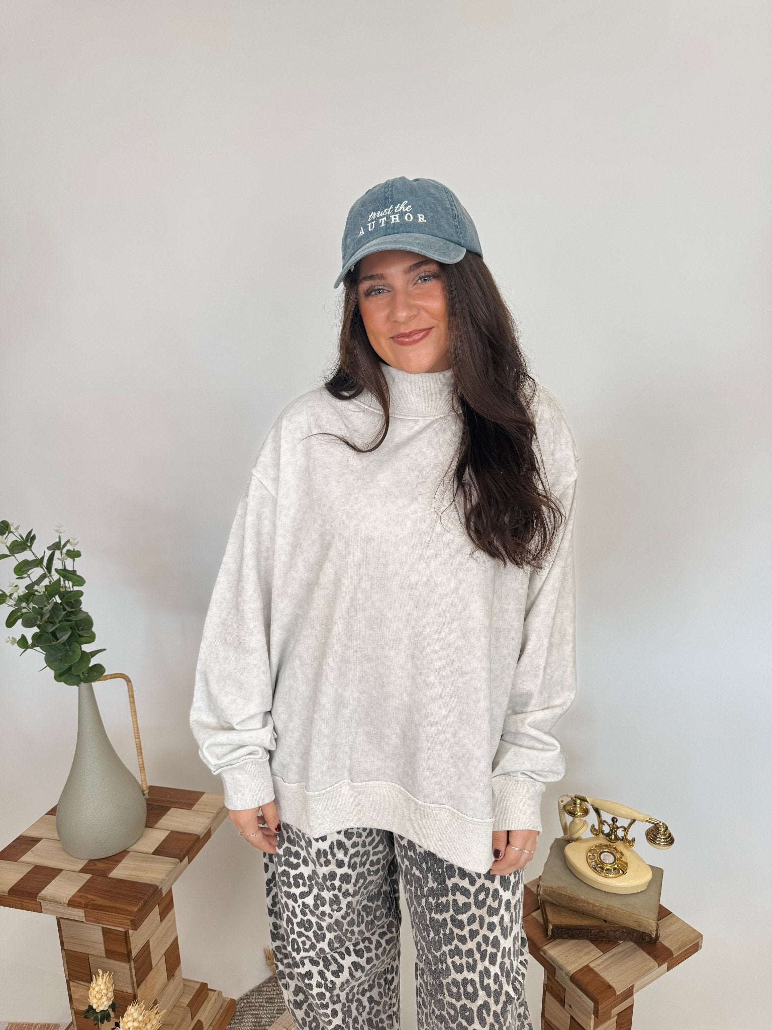 Make Amends Mock Neck Sweatshirt - PAPER DOLL