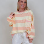 Halle Striped Sweatshirt - PAPER DOLL
