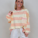 Halle Striped Sweatshirt - PAPER DOLL
