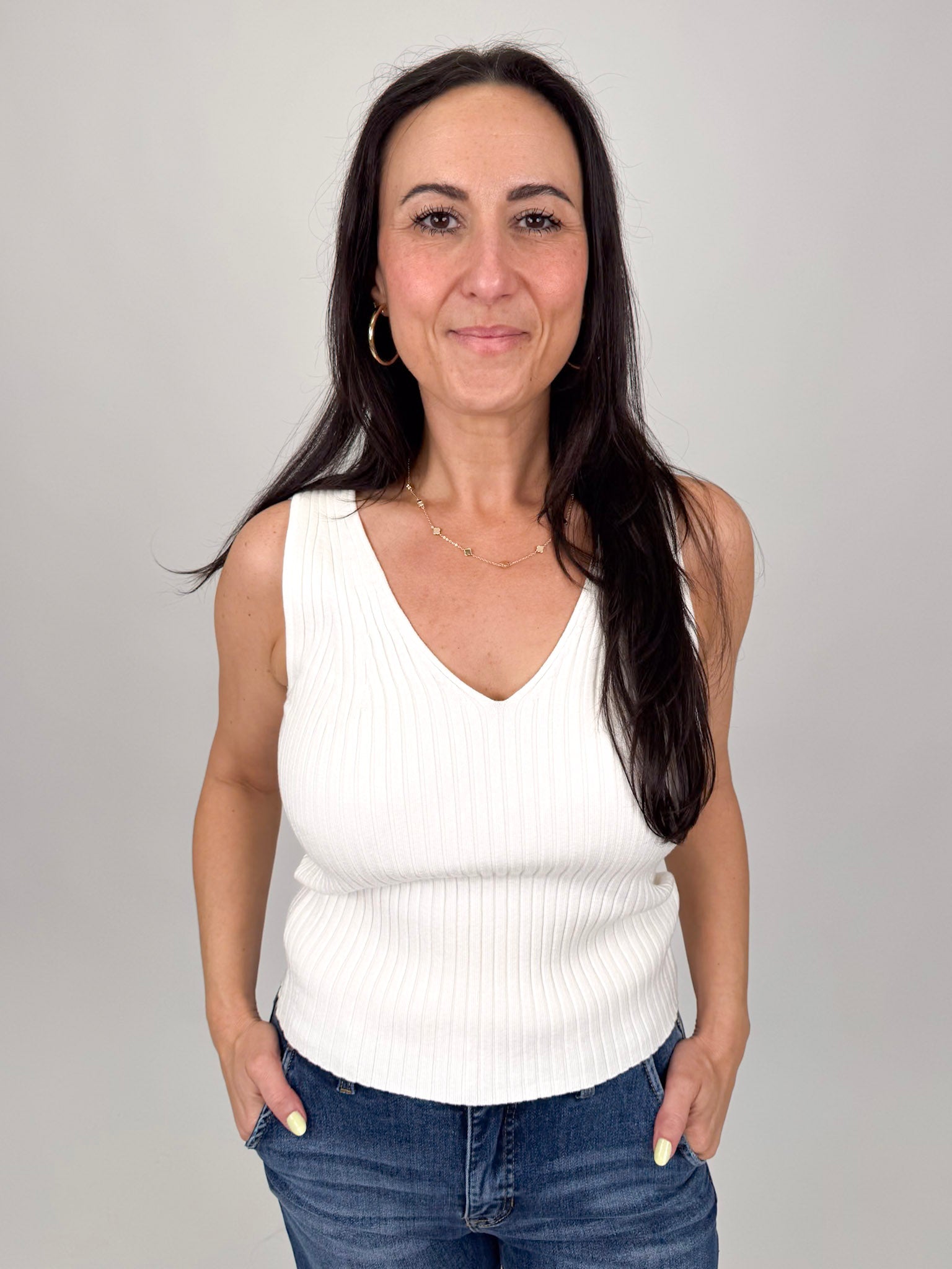 Logan V - Neck Tank - PAPER DOLL
