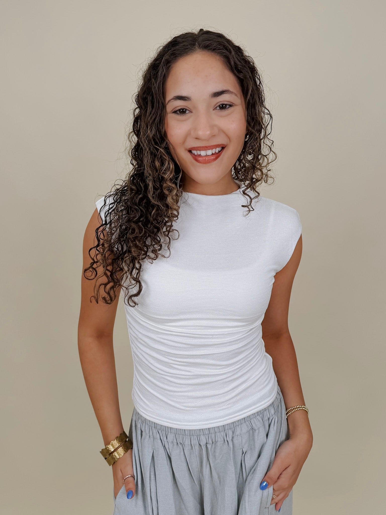 Lumi Reversible Scrunch Top - PAPER DOLL