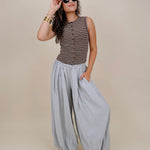 Carson Striped Button Up Tank - PAPER DOLL