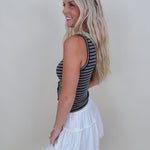 Carson Striped Button Up Tank - PAPER DOLL
