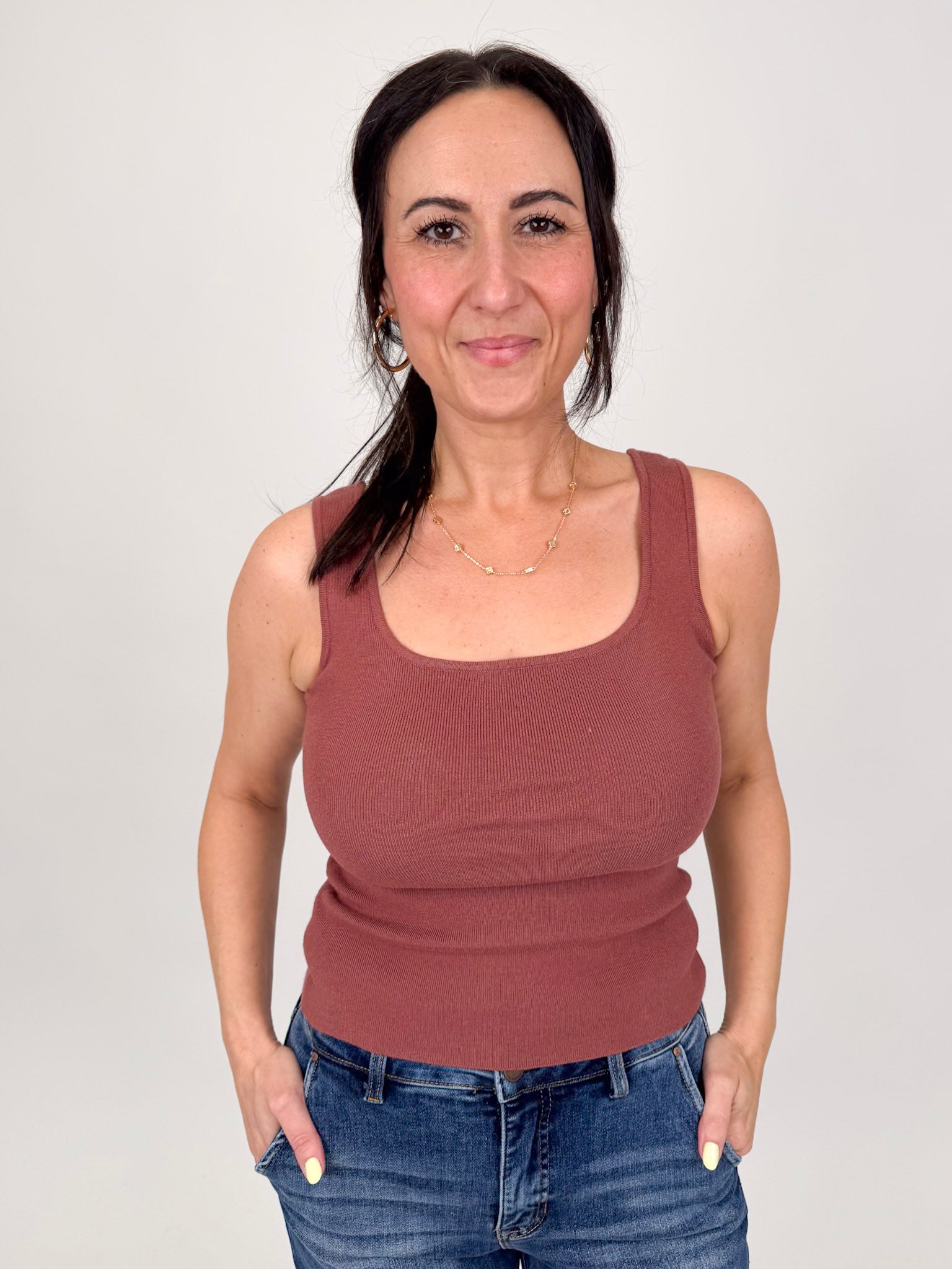 Giselle Square Neck Tank - PAPER DOLL