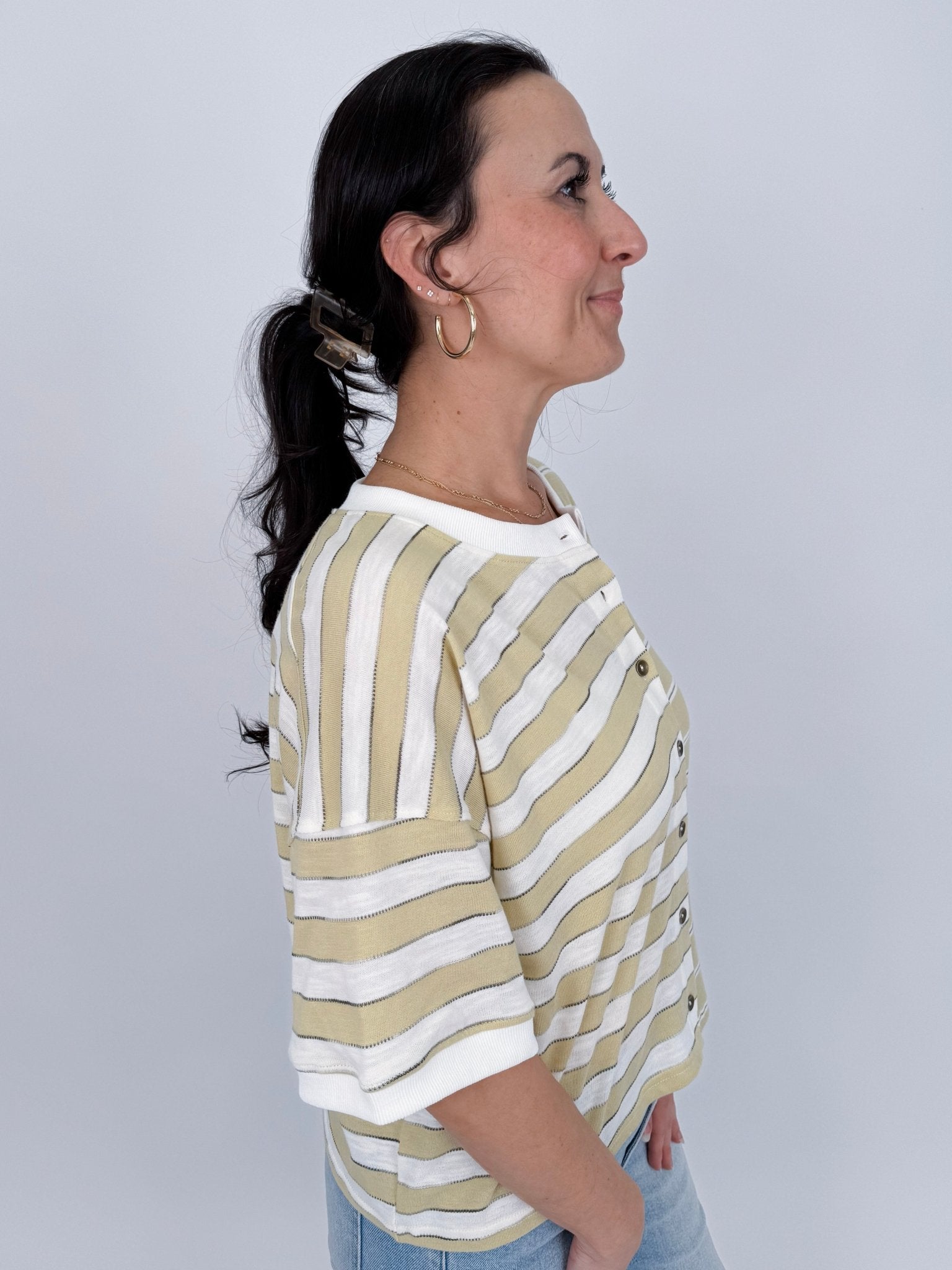 Opal Striped Tee - PAPER DOLL