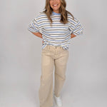 Alessandra Striped Tee - PAPER DOLL