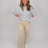 Alessandra Striped Tee - PAPER DOLL