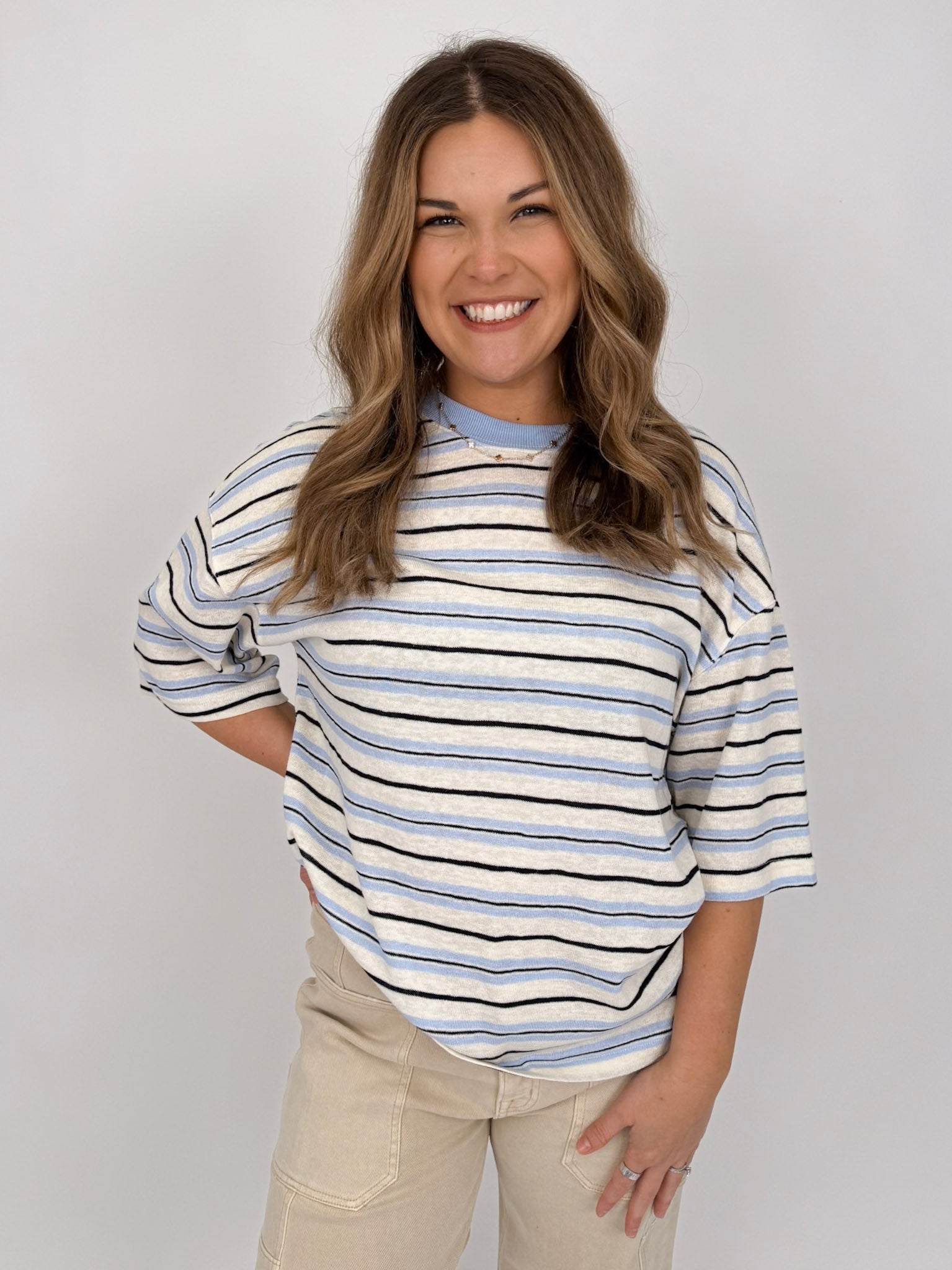 Alessandra Striped Tee - PAPER DOLL