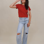 Brittany Polka Dot Jersey Tee - PAPER DOLL