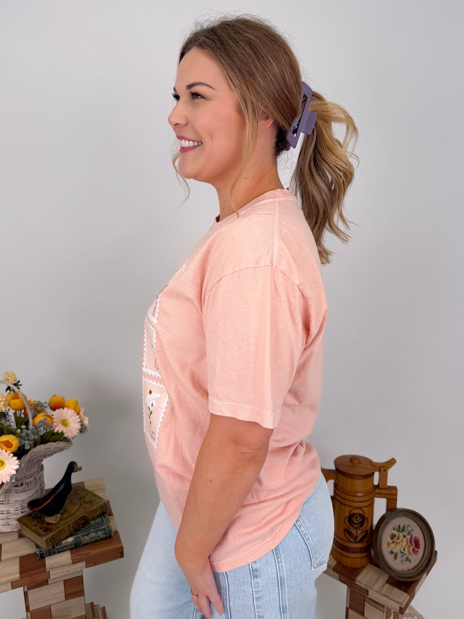 Fruits of the Spirit Vintage Stamps Graphic Tee - PAPER DOLL