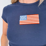 American Flag Simple Graphic Tee - PAPER DOLL