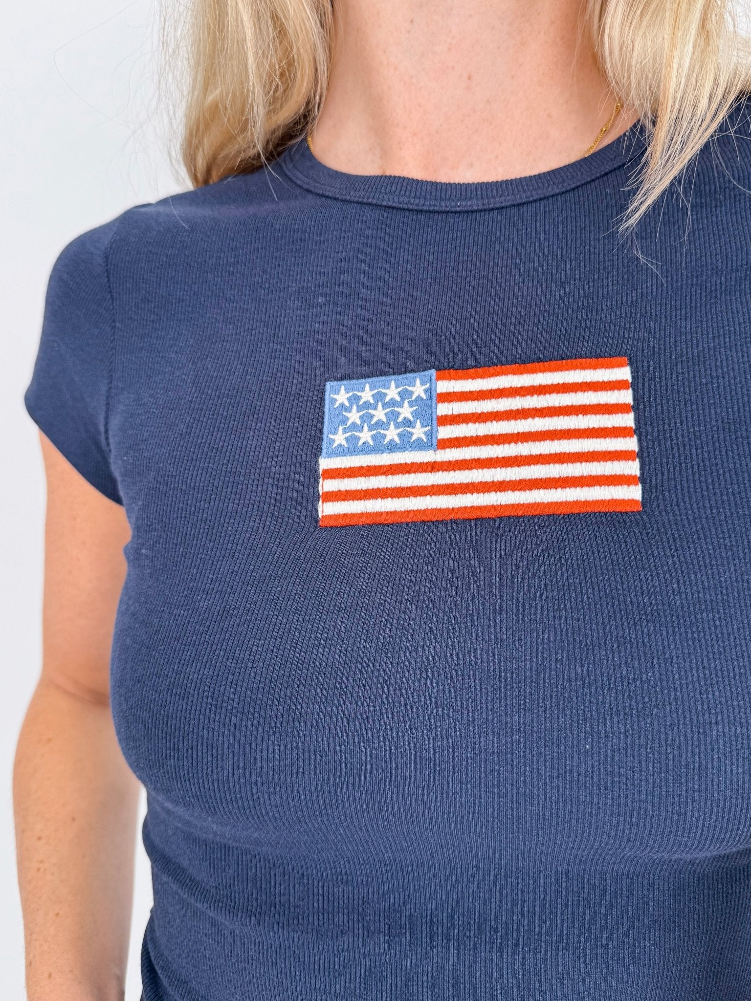 American Flag Simple Graphic Tee - PAPER DOLL